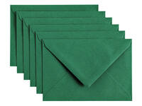 Envelop Papicolor C6 114x162mm dennengroen pak à 6 stuks