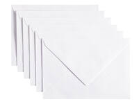 Envelop Papicolor C6 114x162mm kraft wit pak à 6 stuks