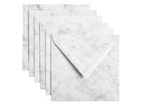 Envelop Papicolor 140x140mm marble grijs pak à 6 stuks