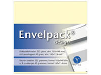 Dubbele kaart Papyrus Envelpack Design C6 114x162mm ivoor 894430 set van 8