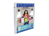 Presentatieringband Oxford Polyvision A4 4-rings O-mech 20mm transparant