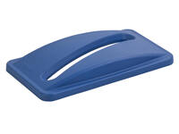 Deksel Rubbermaid Slim Jim Vented inwerpopening voor papier blauw