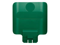 Paneel Rubbermaid Slim Jim Recyclestation voor label groen