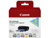 Inktcartridge Canon PGI-550 + CLI-551 zwart + 5 kleuren
