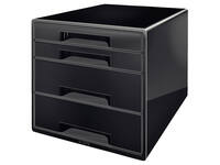 Ladenblok Leitz WOW CUBE A4 maxi 4 laden zwart