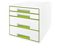 Ladenblok Leitz WOW CUBE 4 laden wit/groen