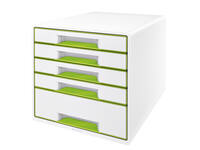 Ladenblok Leitz WOW CUBE 5 laden wit/groen