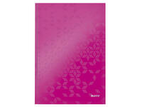 Notitieboek Leitz WOW A4 160 pagina's 90gr lijn roze