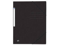 Elastomap Oxford Top File+ A4 3 kleppen 390gr zwart