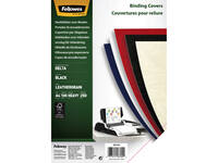 Voorblad Fellowes A4 lederlook zwart 100 stuks