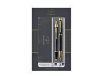 Balpen en vulpen Parker IM black GT medium 2 stuks