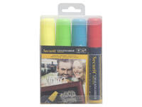 Krijtstift Securit SMA-720 blok ass 7-15mm blister à 4 stuks