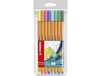 Fineliner STABILO point 88/8 fijn pastel assorti etui à 8 stuks