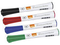 Whiteboardmarker Nobo Glide rond assorti 1mm 4st