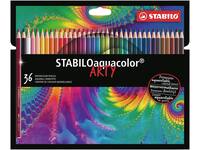 Kleurpotloden STABILO 1636 aquacolor Arty assorti etui à 36 stuks