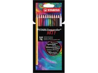 Kleurpotloden STABILO 1624 aquacolor Arty assorti etui à 12 stuks