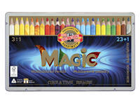 Kleurpotloden Koh-i-Noor Jumbo Magic doos 24  kleuren