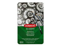 Potlood Derwent Academy 6B5H assorti hardheden blik à 12 stuks