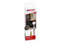 Paintmarker edding 751 op oliebasis 1-2mm metallic assorti 3 stuks