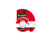 Plakband Scotch Crystal 600 19mmx15m transparant  + handdispenser