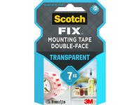 Plakband Scotch dubbelzijdig 19mmx1.5m transparant