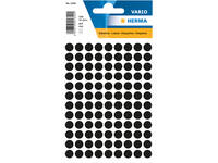 Etiket HERMA 1849 rond 8mm zwart 540 stuks