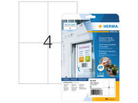Etiket HERMA 4576 105x148mm folie wit 80 stuks