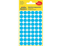 Etiket Avery 3142 rond 12mm blauw 270 stuks
