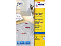 Etiket Avery J8551-25 38.1x21.2mm transparant 1625 stuks