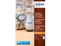 Etiket Avery L7101REV-20 63.5x42.3mm mat wit 360 stuks