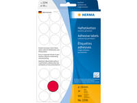 Etiket HERMA 2256 rond 19mm fluor rood 960 stuks
