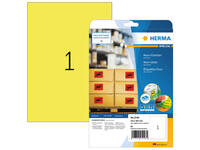 Etiket HERMA 5148 210x297mm A4 fluor geel 20 stuks