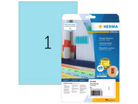 Etiket HERMA 4423 210x297mm A4 verwijderbaar blauw 20 stuks