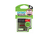 Labeltape Dymo LabelManager D1 polyester 12mm wit op rood