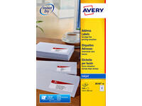 Etiket Avery J8160-25 63.5x38.1mm wit 525 stuks