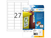Etiket HERMA 4864 63.5x29.6mm weerbestendig wit 270 stuks