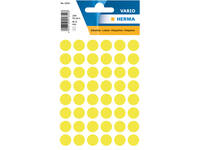 Etiket HERMA 1854 rond 12mm fluor geel 240 stuks