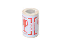 Waarschuwingsetiket IEZZY breekbaar 80mmx100m rood 250 stuks