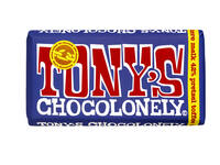 Chocolade Tony's Chocolonely donker melk pretzel toffee reep 180gr