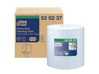 Reinigingsdoek Tork W1-W2-W3 Premium Heavy-Duty 1-laags 280 vel blauw 530237