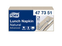 Lunchservet Tork Advanced 1/8 vouw 2-laags 328x325mm 200 vel naturel 477351