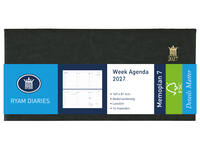 Agenda 2027 Ryam Memoplan 7 Mundior 7dagen/2pagina's landscape zwart