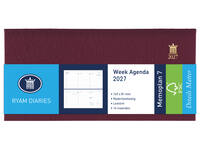 Agenda 2027 Ryam Memoplan 7 Suprema 7dagen/2pagina's landscape bordeaux