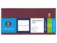 Agenda 2027 Ryam Memoplan 7 Mundior 7dagen/2pagina's landscape bordeaux