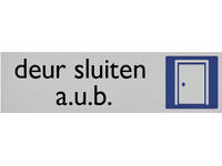 Infobord pictogram deur sluiten 165x44mm