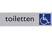 Infobord pictogram toilet rolstoel 165x44mm