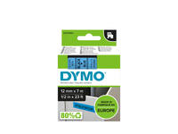 Labeltape Dymo LabelManager D1 polyester 12mm zwart op blauw