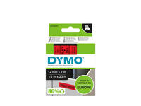 Labeltape Dymo LabelManager D1 polyester 12mm zwart op rood
