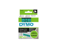 Labeltape Dymo LabelManager D1 polyester 12mm zwart op groen