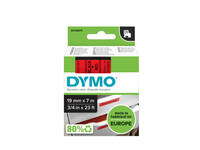 Labeltape Dymo LabelManager D1 polyester 19mm zwart op rood